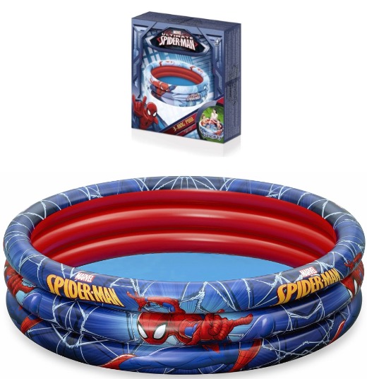 Piscina Spider-Man gonflabila, pentru copii 3 ani+, Bestway MCT 98018, 122 x 30 cm, 200 litri